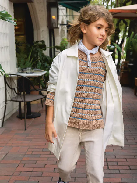 Hovedbilde 2405-3 Sebbe Sweater Junior fra Sandnes garn oppskrift