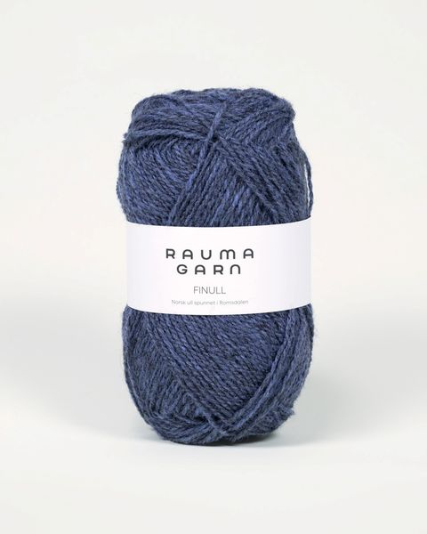 Hovedbilde Rauma Finull 4124 Blå melert garn
