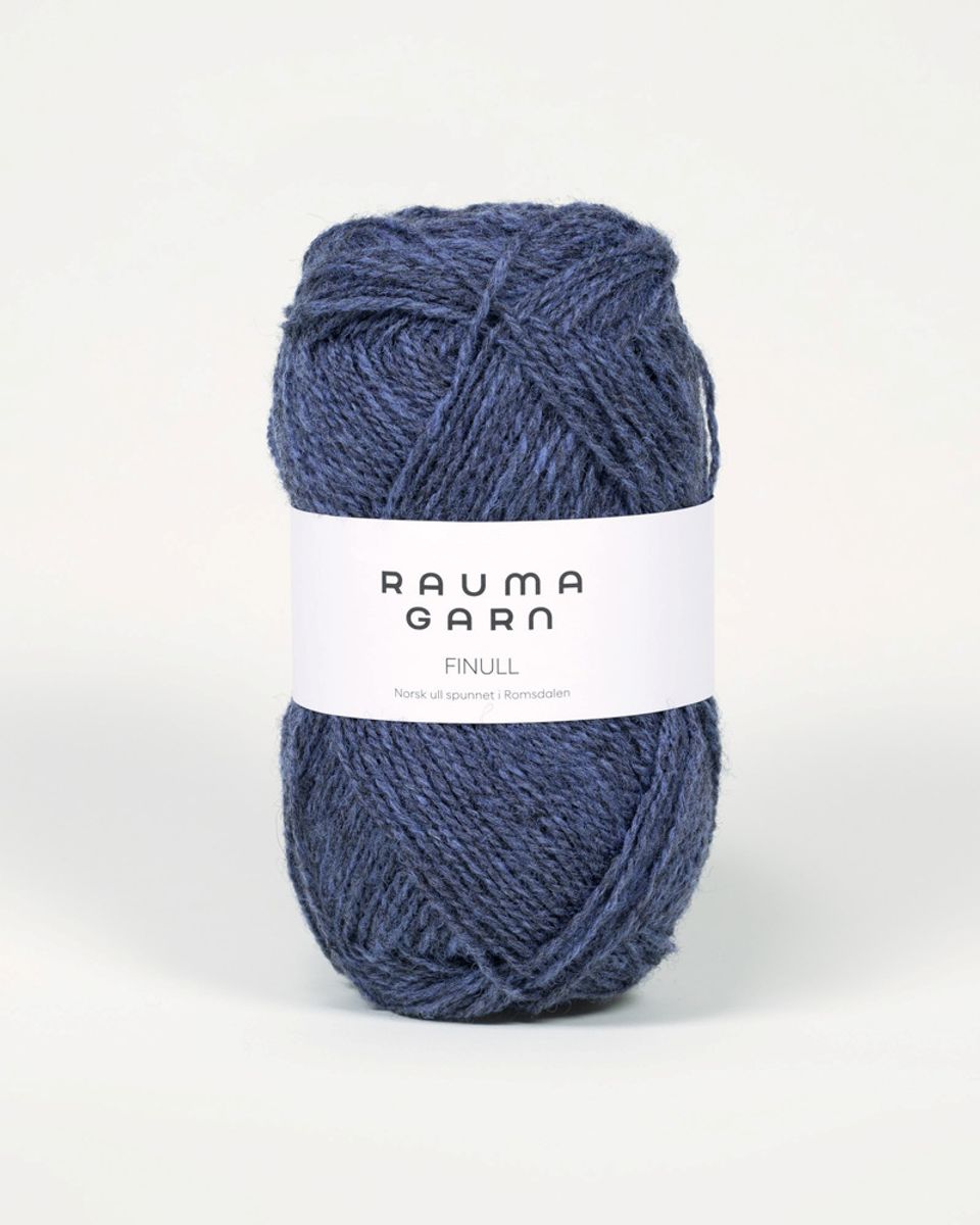 Rauma Finull 4124 Blå melert garn