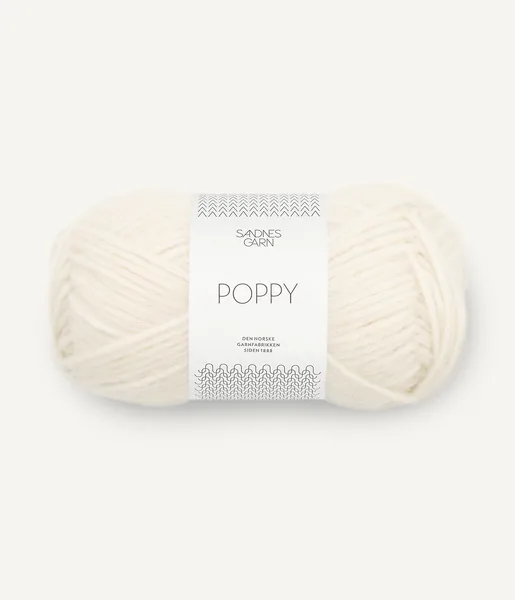 Hovedbilde Poppy 1002 Hvit Sandnes garn