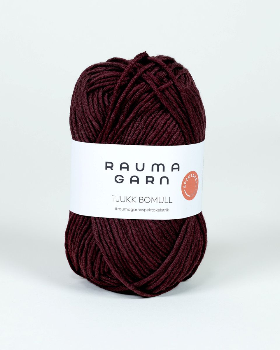 Tjukk Bomull 350 Aubergine Rauma garn