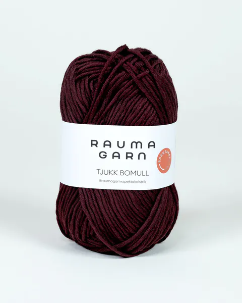 Hovedbilde Tjukk Bomull 350 Aubergine Rauma garn