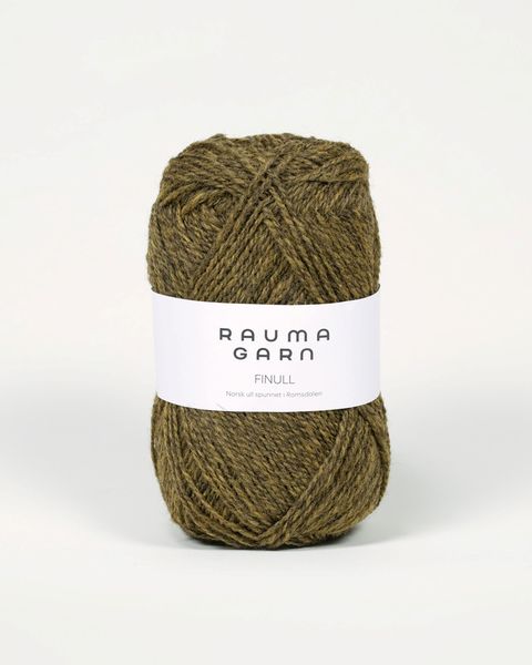 Hovedbilde Rauma Finull 4129 Mosegrønn melert garn