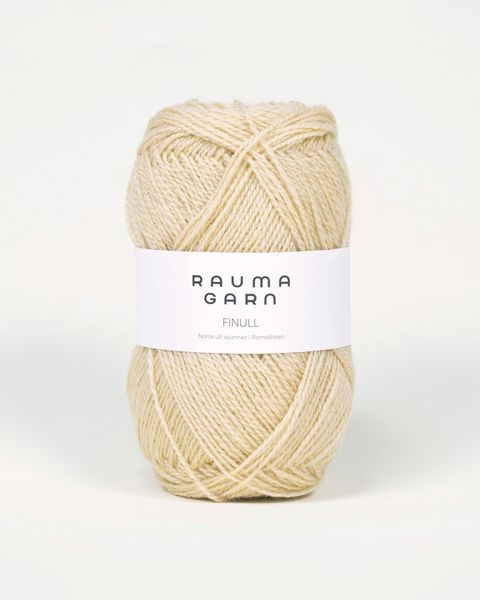 Hovedbilde Rauma Finull 402 Lys strågul garn