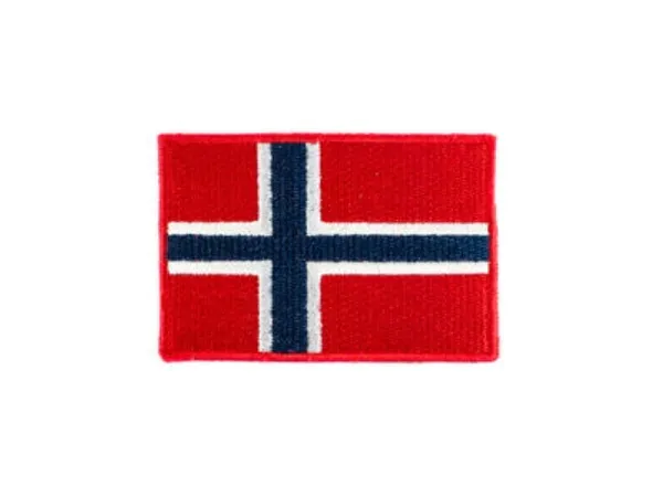 Hovedbilde Norgesflagg strykelapp, stor