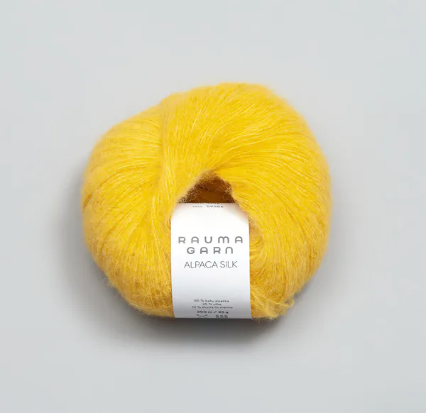 Hovedbilde Rauma Alpaca Silk 0956 Gul utgår