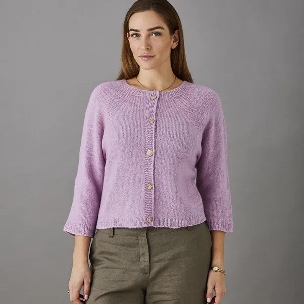 Hovedbilde 890124 Cardigan med 3/4 arm by Permin, PDF