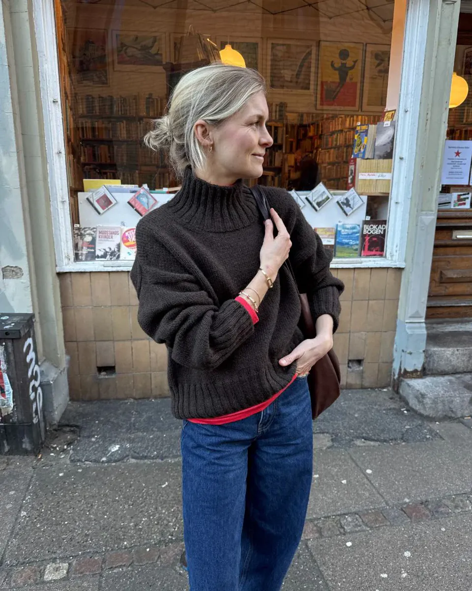 Hannah Sweater O-neck til dame fra PetiteKnit oppskrift