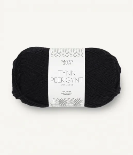 Hovedbilde Sandnes Tynn Peer Gynt 1099 Svart garn